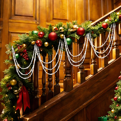 ABS Plastic Imitation Pearl Hanging Ornaments HJEW-PH02533-1