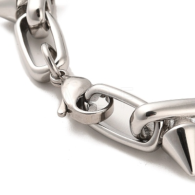 304 Stainless Steel Spike Link Chain Bracelets BJEW-E094-13P-1