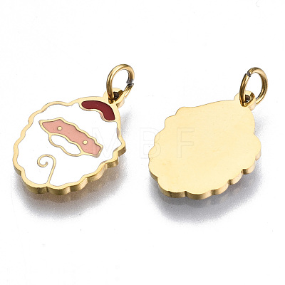 316 Surgical Stainless Steel Enamel Charms STAS-S116-388G-1
