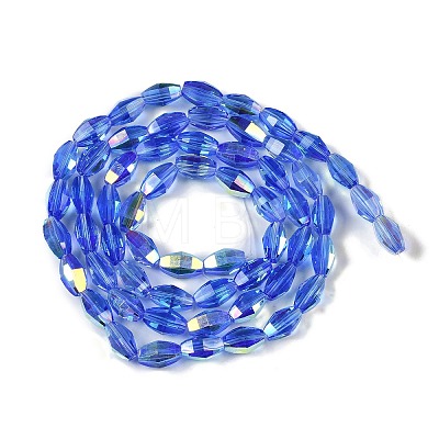 Electroplate Glass Beads Strands GLAA-Q101-03A-AB03-1