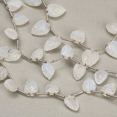 Natural Rainbow Moonstone Carved Beads Strands GG-CBA0C95-E10-1