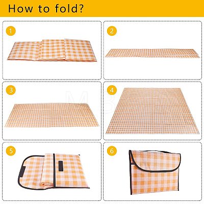 Portable Tartan Patern Non Woven Picnic Mat JX572A-01-1