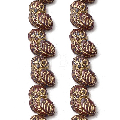 Painted Glass Beads Strands GLAA-Z021-08E-1