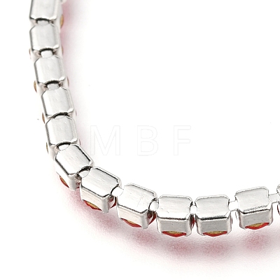 Adjustable 304 Stainless Steel Rhinestone Strass Chains Slider Bracelets BJEW-B008-01H-1
