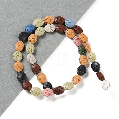 Natural Lava Rock Dyed Beads Strands G-H311-01-05-1