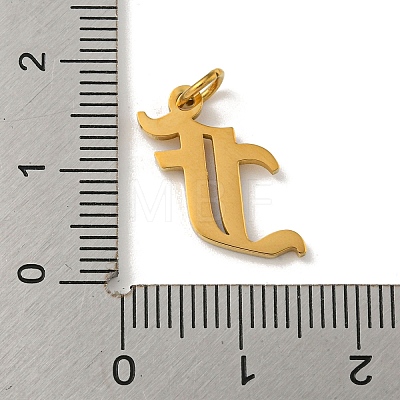 Ion Plating(IP) 304 Stainless Steel Charms STAS-I010-01G-F-1