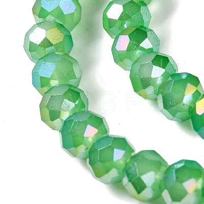 Baking Electroplate Glass Beads Strands DGLA-A039-J8mm-B03-1