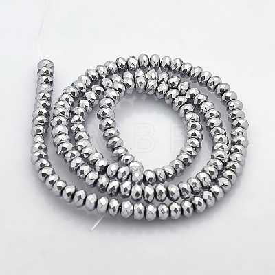 Electroplate Non-magnetic Synthetic Hematite Beads Strands G-J208D-08-1