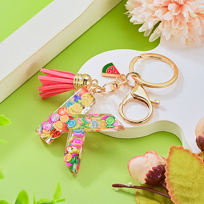 Fruit Series Letter Resin Keychains KEYC-TAC0033-02K-1