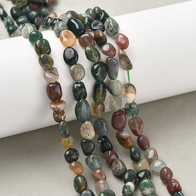 Natural Indian Agate Nuggets Beads Strands X-G-J335-02-1