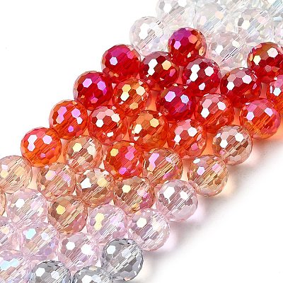 Electroplate Glass Beads Strands EGLA-D300-06-8mm-02-1