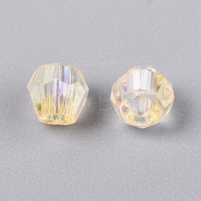 Transparent Spray Painted Glass Beads X1-EGLA-N018-4mm-09-1