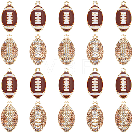 20Pcs 2 Styles Alloy Rhinestone Pendants FIND-SC0022-78-1