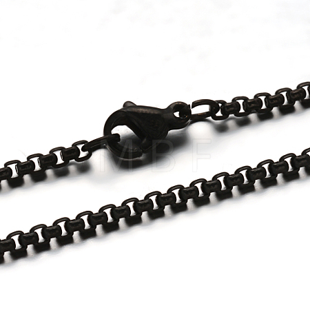 304 Stainless Steel Box Chain  Necklaces STAS-L164-03B-1