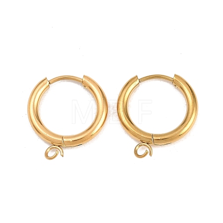 316 Stainless Steel Huggie Hoop Earring Findings EJEW-B158-01C-G-1