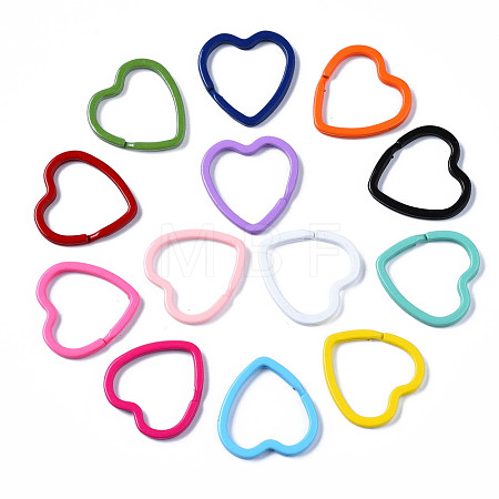 Spray Painted Iron Split Key Rings KEYC-S255-001-1