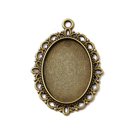 Zinc Alloy Pendant Settings for Cabochon & Rhinestone LS-PALLOY-A15257-AB-LF-1