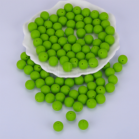 Round Silicone Focal Beads SI-JX0046A-133-1