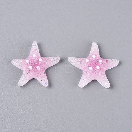 Transpant Resin & Paillette Decoden Cabochons CRES-Q222-01B-1