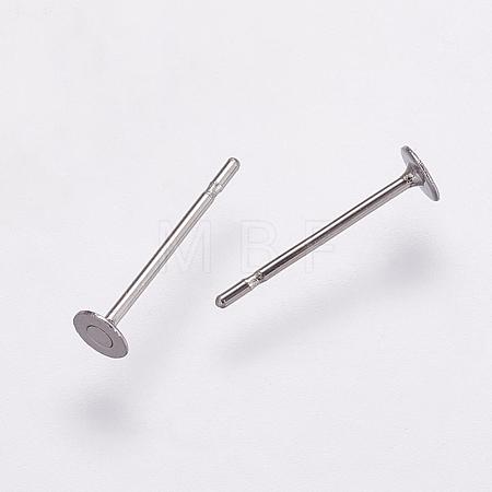 Non-Tarnish 304 Stainless Steel Stud Earring Settings STAS-K146-009-3mm-1