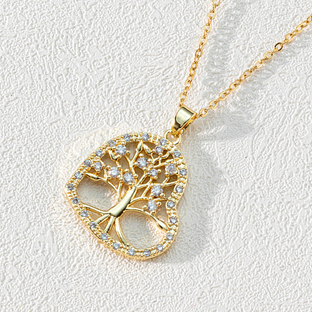 18K Gold Plated Tree of Life Pendant Necklace ST3796095-1