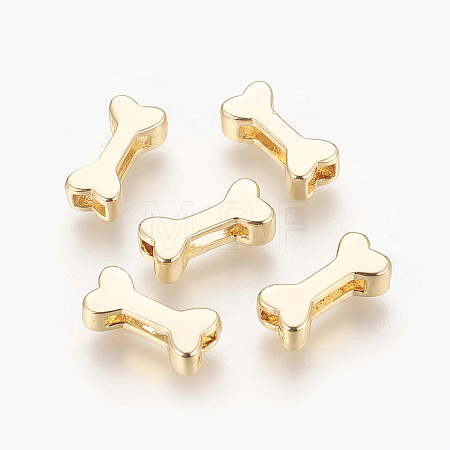 Brass Slide Charms X-KK-T014-123G-1