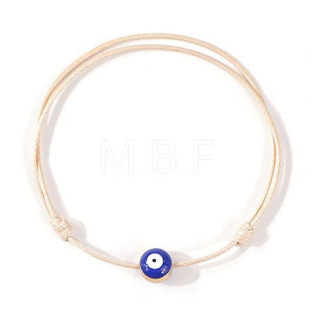 Resin Enamel Evil Eye Beaded Braided Bracelets VX2201-5-1