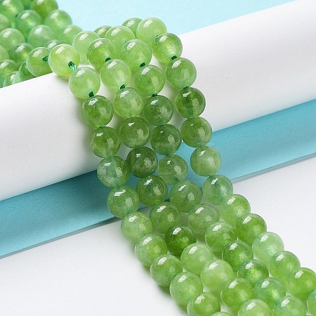 Dyed Natural Malaysia Jade Beads Strands G-G021-02A-04-1