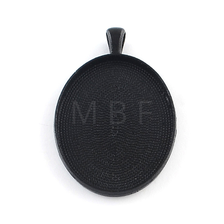 Electrophoresis Alloy Oval Big Pendant Cabochon Settings X-PALLOY-Q304-17-NR-1