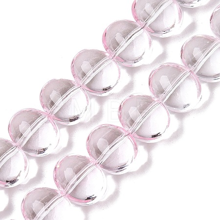 Transparent Electroplate Glass Beads Strands EGLA-N012-06F-1