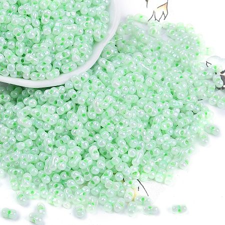 Opaque Colours Luster Glass Seed Beads SEED-K010-04C-1
