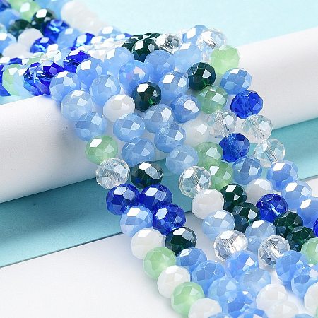 Glass Beads Strands EGLA-A034-M8mm-09-1