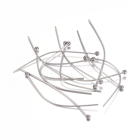 Non-Tarnish 304 Stainless Steel Ball Head Pins S-STAS-O105-04-0.6x40-1