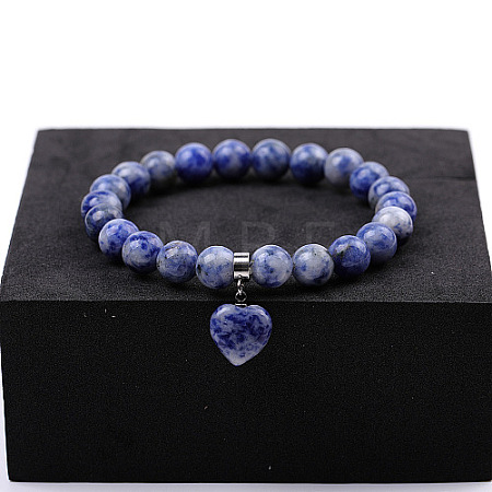 Natural Blue Spot Jasper Stretch Bracelets ZS4670-1-1