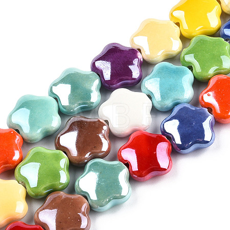 Handmade Porcelain Bead Strands X-PORC-N007-20-B01-1
