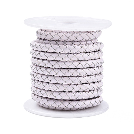 Braided Cowhide Leather Cord NWIR-N005-01R-5mm-1