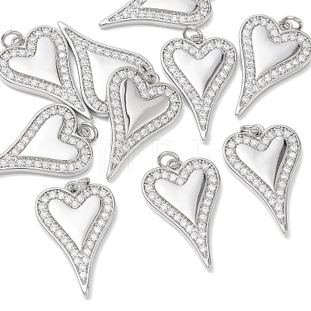 SHEGRACE Valentine's Day Brass Clear Cubic Zirconia Pendants XGRQ3K656-561P-1