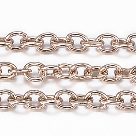 3.28 Feet Ion Plating(IP) 304 Stainless Steel Cable Chains X-CHS-H009-25RG-1