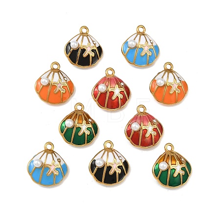 304 Stainless Steel Enamel Pendants STAS-B117-01G-1