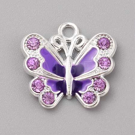 Alloy Enamel Pendants FIND-WH0417-27G-1