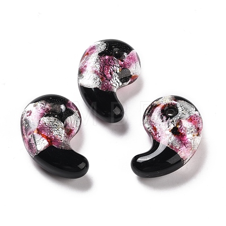 Luminous Handmade Silver Foil Lampwork Beads LAMP-F022-05C-1