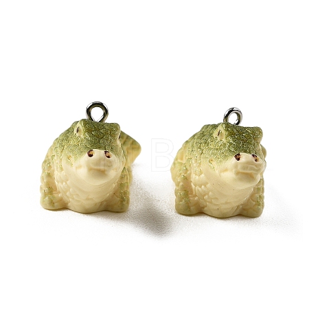 Opaque Resin Pendants LS-RESI-G129-02-1