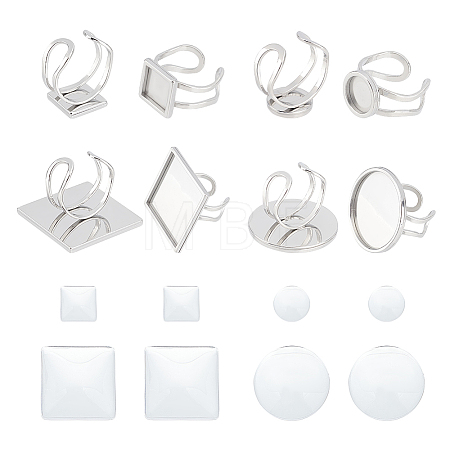 DIY Blank Dome Ring Making Kit DIY-UN0003-99-1