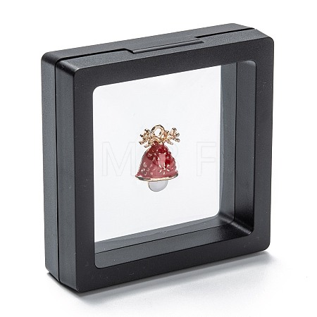 Square Transparent PE Thin Film Suspension Jewelry Display Box CON-D009-01B-03-1