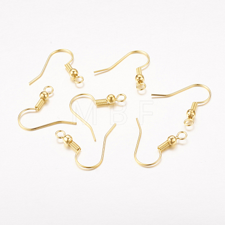 Brass Earring Hooks KK-S075-G-1
