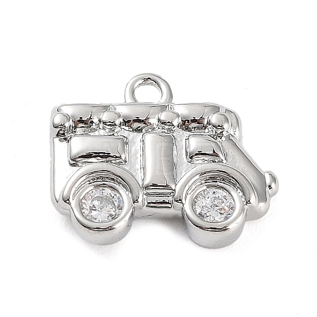Brass Micro Pave Cubic Zirconia Pendants KK-K276-05P-1