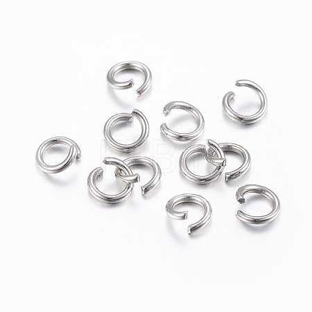 Tarnish Resistant 304 Stainless Steel Open Jump Rings STAS-H437-8x1.2mm-1