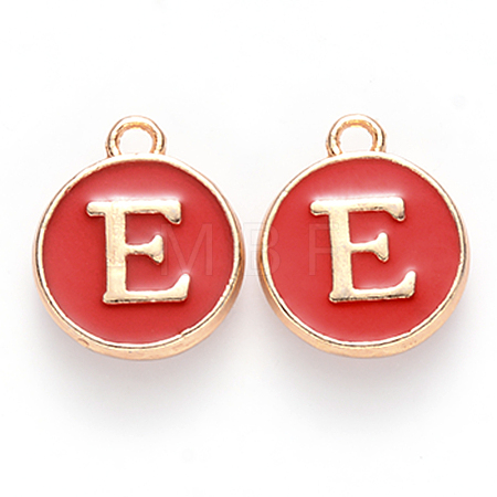 Golden Plated Alloy Enamel Charms ENAM-S118-03E-1