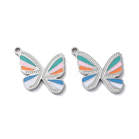 304 Stainless Steel Pendants STAS-C083-02P-02-1