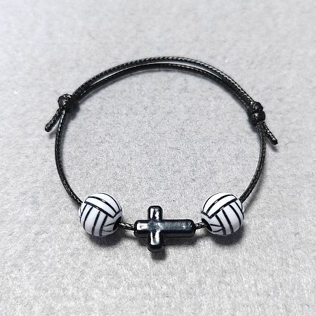 Waxed Polyester Cord Bracelets BJEW-WH00016-01-1